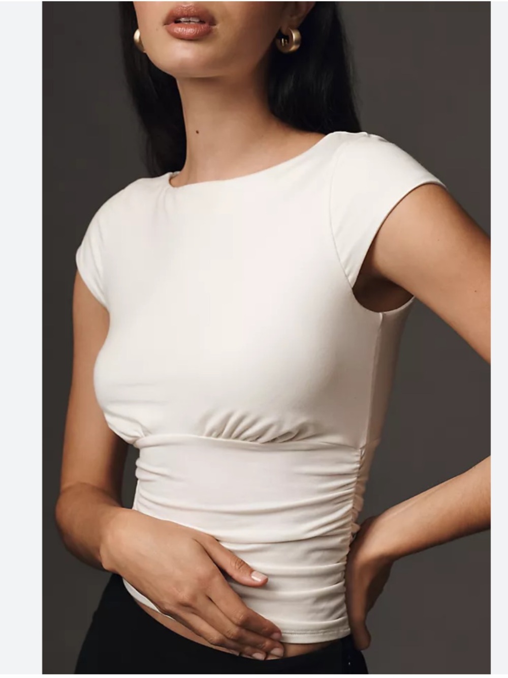 Reformation Madelyn Knit Top Cream Women top XS Color Fior Di Late $98